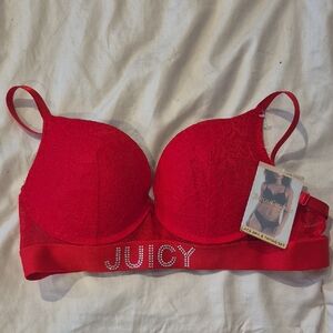 Juicy Couture Vibrant Red Lace Bra